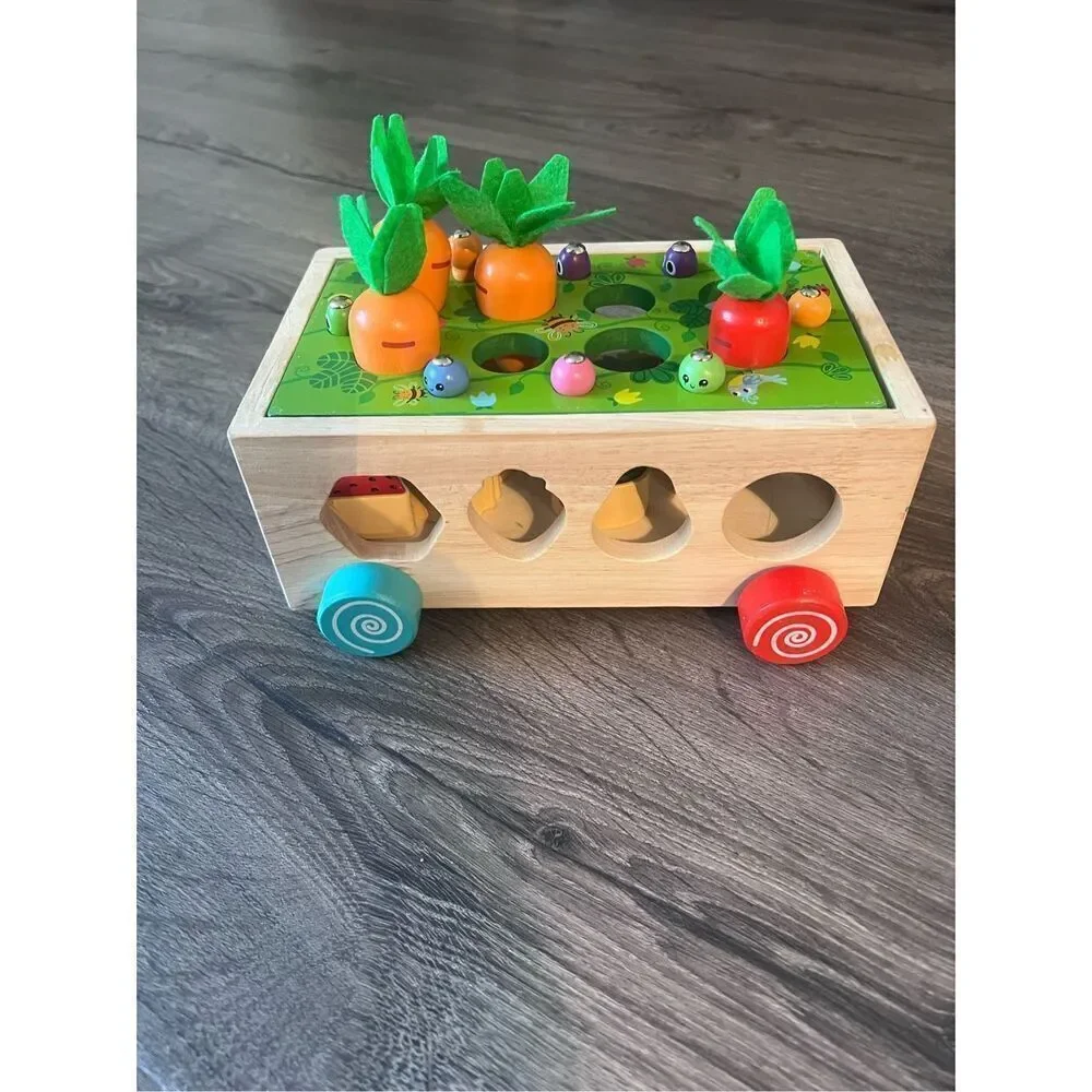 Toddlers Montessori Wooden Educational Toys for Baby Boys Girls Age 1 2 3 Year O